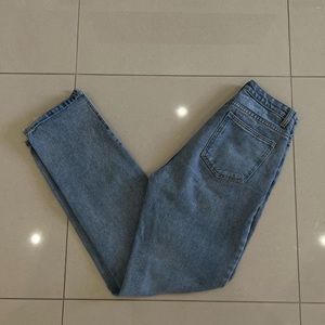 Medium wash jeans w/ slit